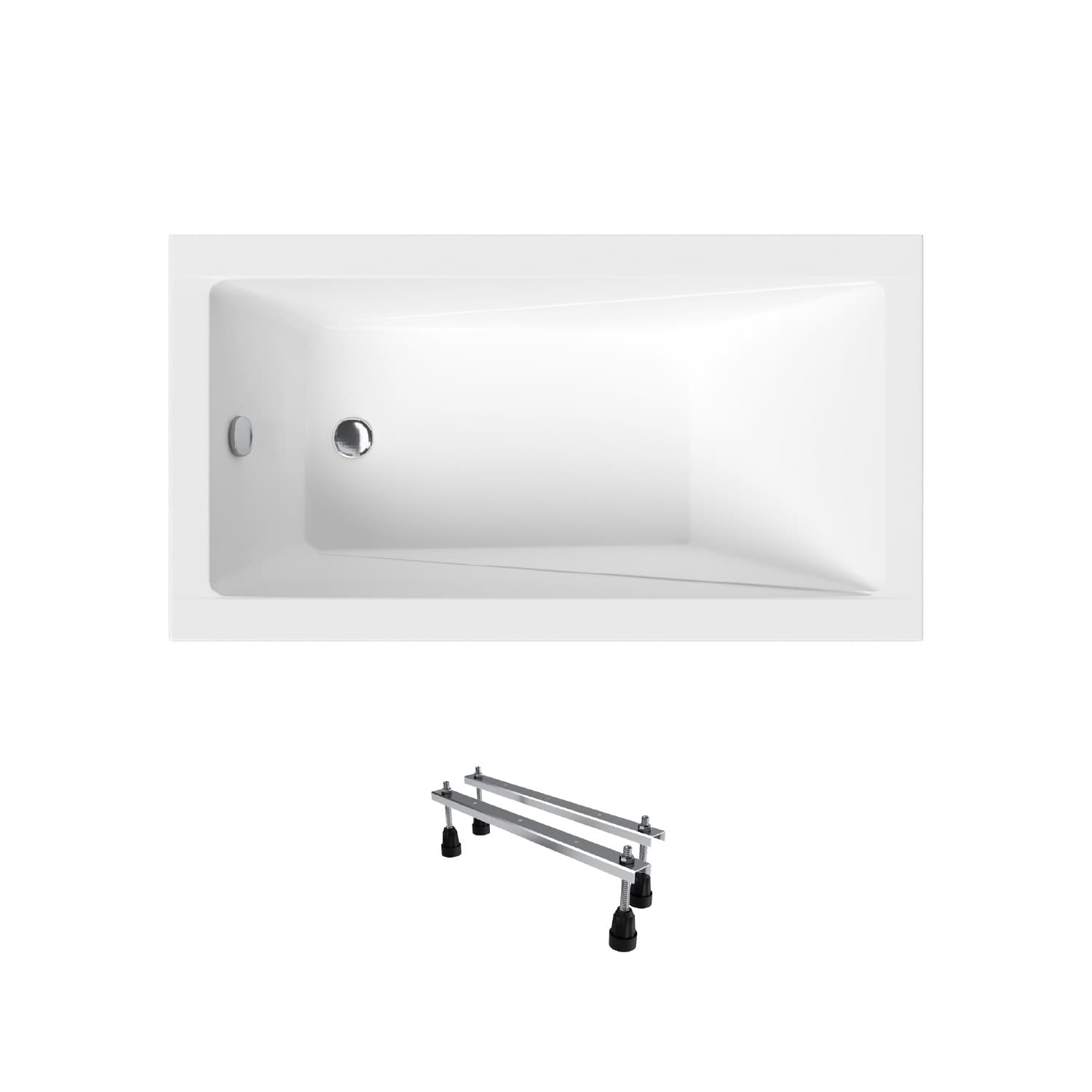Acrylbadewanne Helmken Rivana 120 x 70 cm + Wannenfüße / 23095001