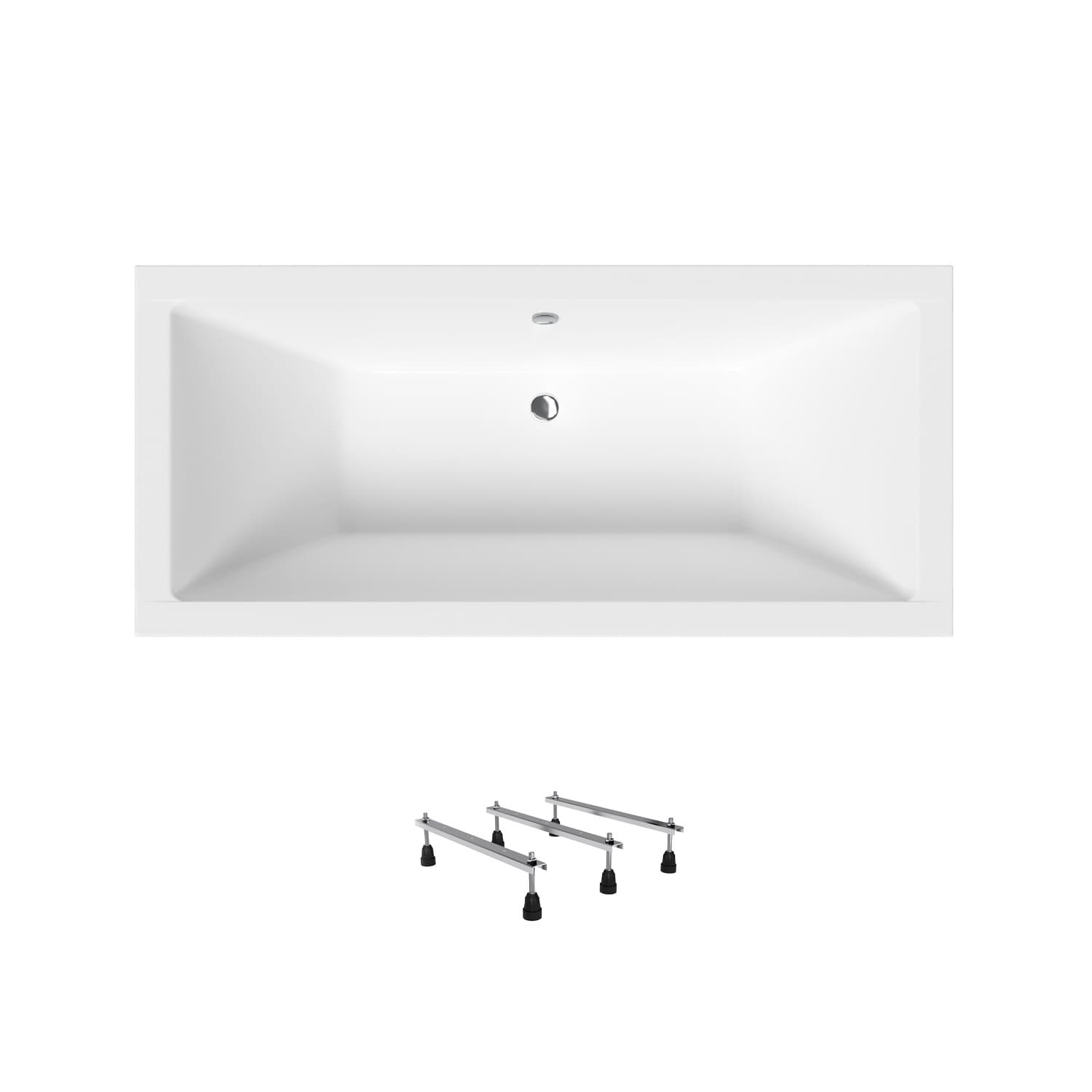Acrylbadewanne Helmken Alvaro 155 x 70 cm + Wannenfüße / 23096001